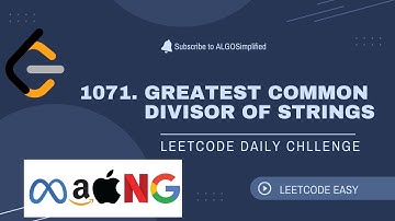 1071. Greatest Common Divisor of Strings || LEETCODE DAILY CHALLENGE || ALGOSimplified