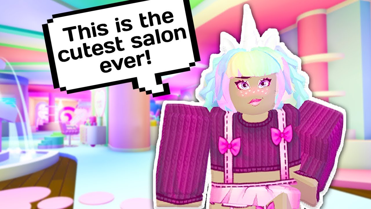 Getting The Cutest Makeover Ever In The Most Adorable Salon Roblox Salon Spa Youtube - roblox salon and spa makeover
