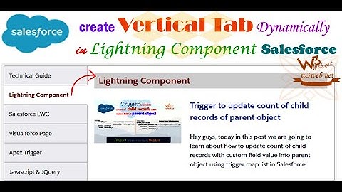 How to Create Lightning Vertical Tab Dynamically & Customisable in Lightning Component Salesforce