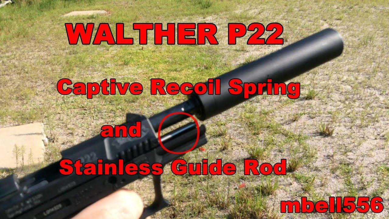 Walther P22 Captured Recoil Spring And Stainless Guide Rod Comparison walther-p22-captured-recoil-spring-and-stainless-guide-rod-comparison