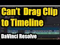 Can&#39;t drag clips to timeline, Audio Only (Davinci Resolve, Position Lock &amp; V1)