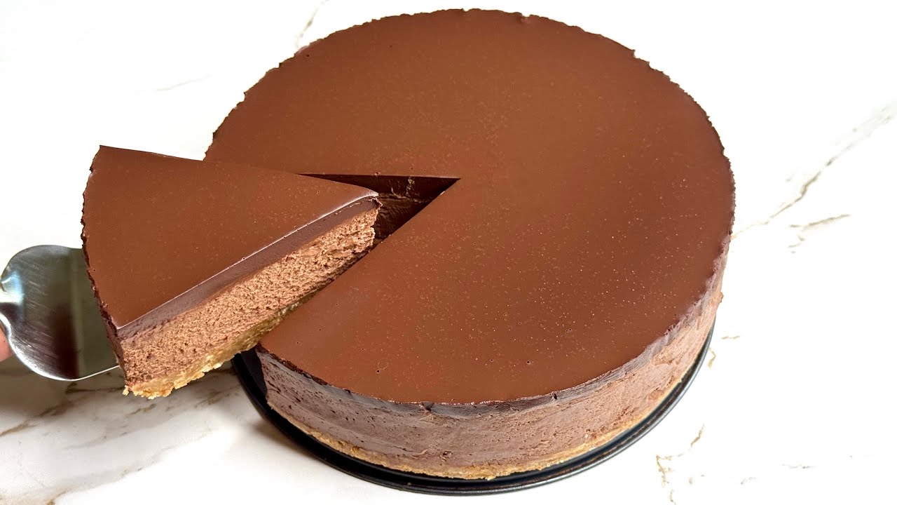 “PASTEL DE MOUSSE DE CHOCOLATE SIN HORNO 🍫 | FÁCIL Y DELICIOSO” 