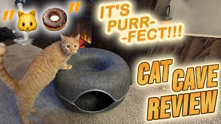 The Best Cat Donut/ Cat Cave Review. Kitty Must-Have! by Discovering His Way 336 views 7 months ago 3 minutes, 11 seconds