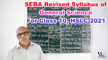 SEBA Revised Syllabus of General Science For Class 10 HSLC 2021