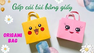 Gấp Cái Túi Bằng Giấy Siêu Cute l How To Make Paper Bag l ORIGAMI BAG