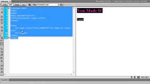 How To Create A Registration And Login Page Using Dreamweaver