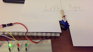 Servo motor with LED switch