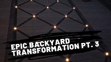 EPIC BACKYARD MAKEOVER PART 3 - Finishing Deck Details and Installing Deck Lighting