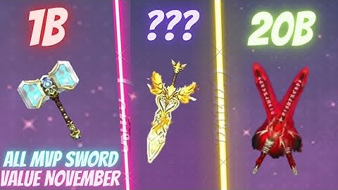 All Mvp Sword Value (November) in Skyblock Blockman Go