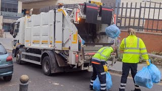 2019 Mini Geesink Bin Lorry Collecting Blue Bags In Swindon