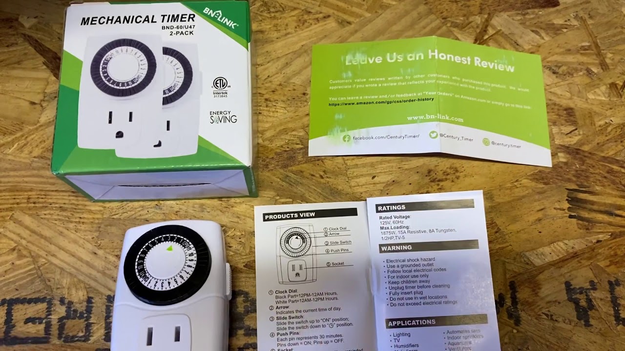 Indoor 3-Prong Timer Review Unboxing
