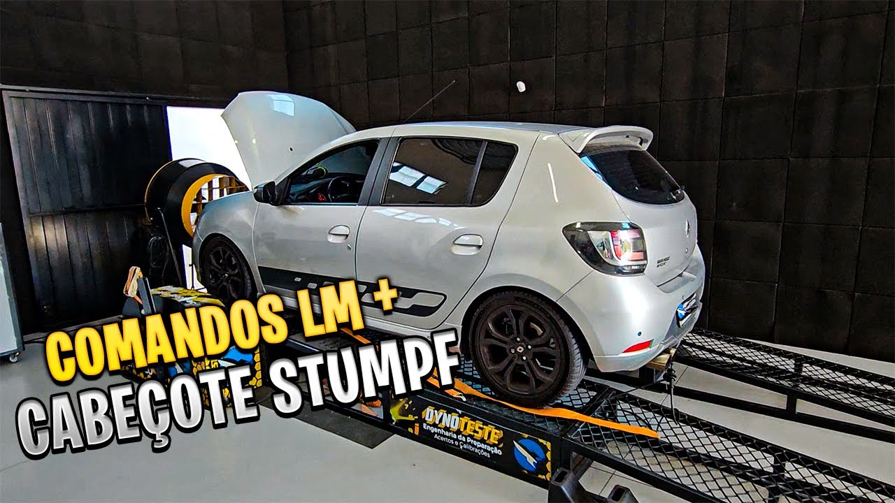 Sandero RS com cabeçote retrabalhado Stumpf e Comandos upgrade LM cams. O Passageiro passa medo.