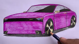 Dodge Challenger SRT Demon ||Car Drawing||#dodge #dodgechallenger