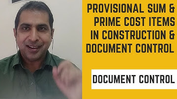 Provisional Sum & Prime Cost Items - Document Control work - Construction Estimation - Urdu/Hindi