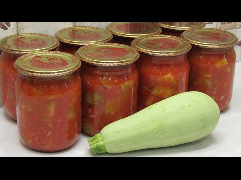 Кабачки в аджике - Будете готовить каждый год по 100 банок! Банка съедается за раз!