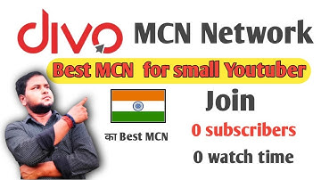 Best mcn network for small Youtubers Divo mcn network join 0 subscriber