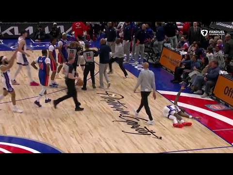 Ron Holland II EJECTED After Shoving Keon Ellis In Kings Vs Pistons NBA On ESPN 