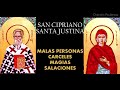 Poderosos San Cipriano y Santa Justina oración para librar de malas personas, carceles, magias y sal