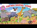 Safari Animal Sounds Song 🦁🦓🐘 | Learn Wild Animal Sounds for Kids | Little Kitten Learn