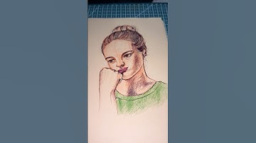 Quick Pen Portrait Sketch in 60 Seconds! ✏️ #ArtShorts #PenDrawing #SketchArt #PortraitSketch