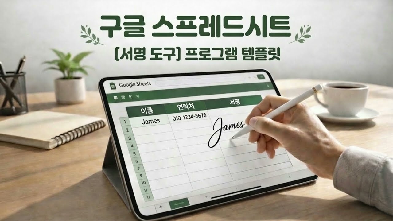 전자 서명, 구글 스프레드시트 공유로 누구에게나 즉시 싸인 받기