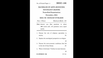 BSOC-106 Dec 2024 | IGNOU Previous Year Question Paper