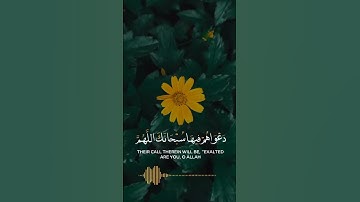 دعواهم غيها سبحانك اللهم وتحيتهم فيها سلام تلاوة بصوت عبد الرحمن مسعد
