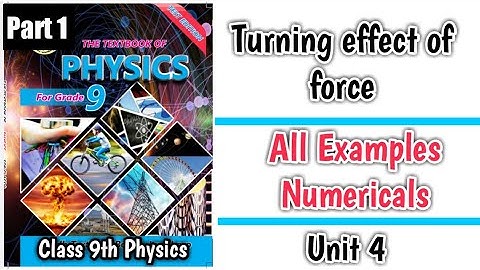 Unit 4 Turning effect of force  Examples Numericals #class9thphysics