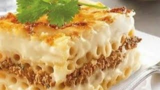 المكرونه البشاميل الاصليه روعه تشرفك في العزوماتThe pasta with the original bechamel is wonderful
