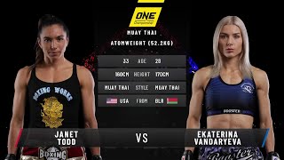 Janet Todd vs. Ekaterina Vandaryeva | Full Fight Replay