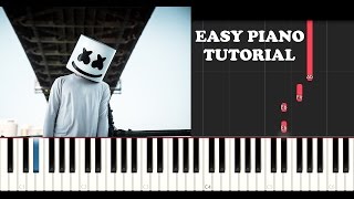 Marshmello - Summer (EASY Piano Tutorial ) chords