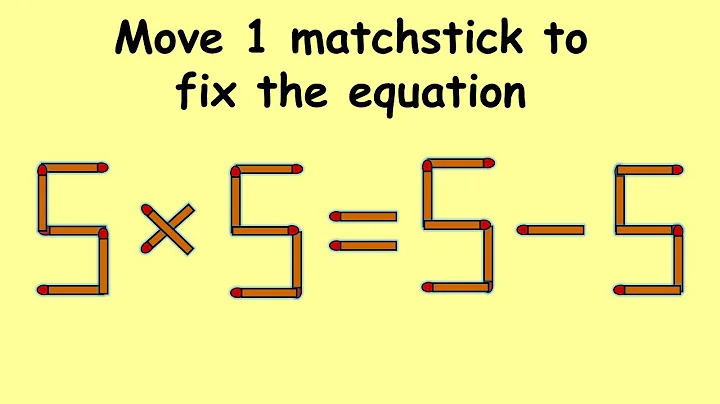 5x5=5-5 Turn this wrong equation into correct | Match stick puzzle #191 | Puzzles with Answer