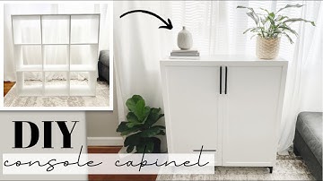 DIY High End Console Cabinet | Modern Farmhouse Cabinet |Bookshelf Hack