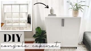 DIY High End Console Cabinet | Modern Farmhouse Cabinet |Bookshelf Hack