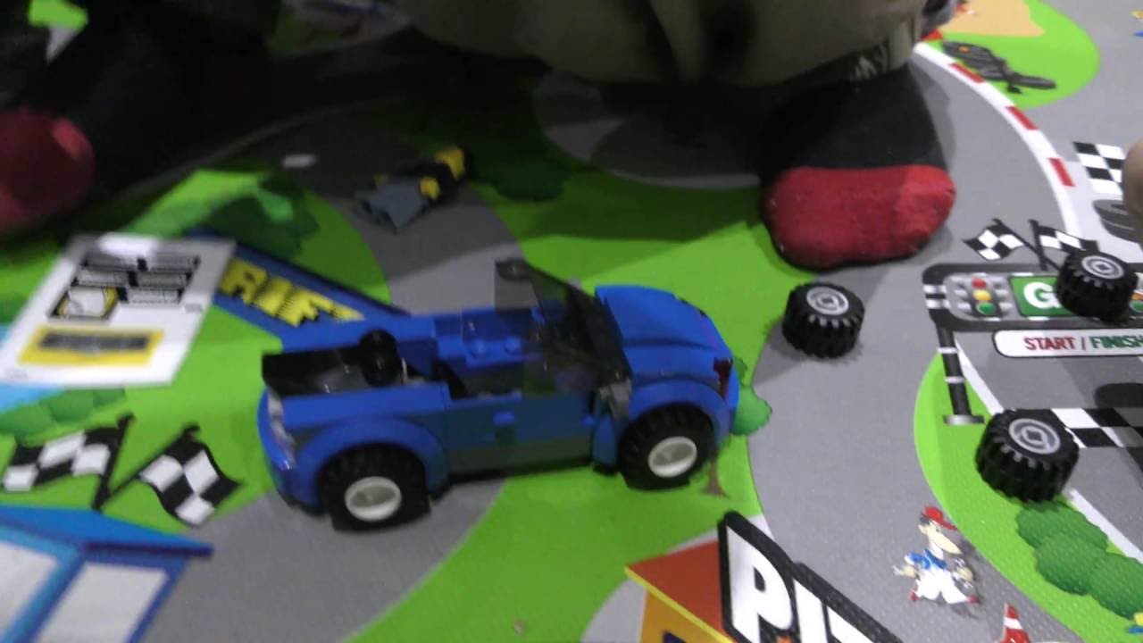Lego blue car