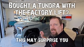 Factory lifted Tundra? You may not know this