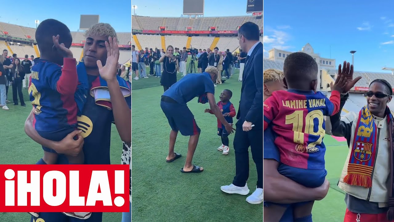 Así celebró Lamine Yamal la victoria junto a su hermano pequeño en el