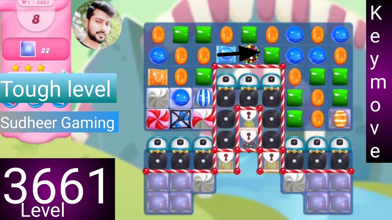  Candy crush saga level 3661 । No boosters । Tough level । Candy crush 3661 help । Sudheer Gaming