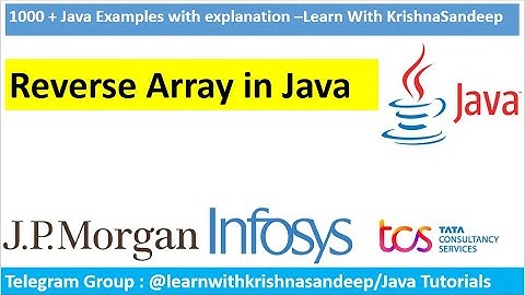 How to Reverse Elements in an Array in Java