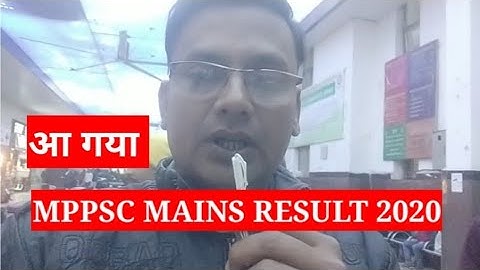 Mppsc mains result 2020