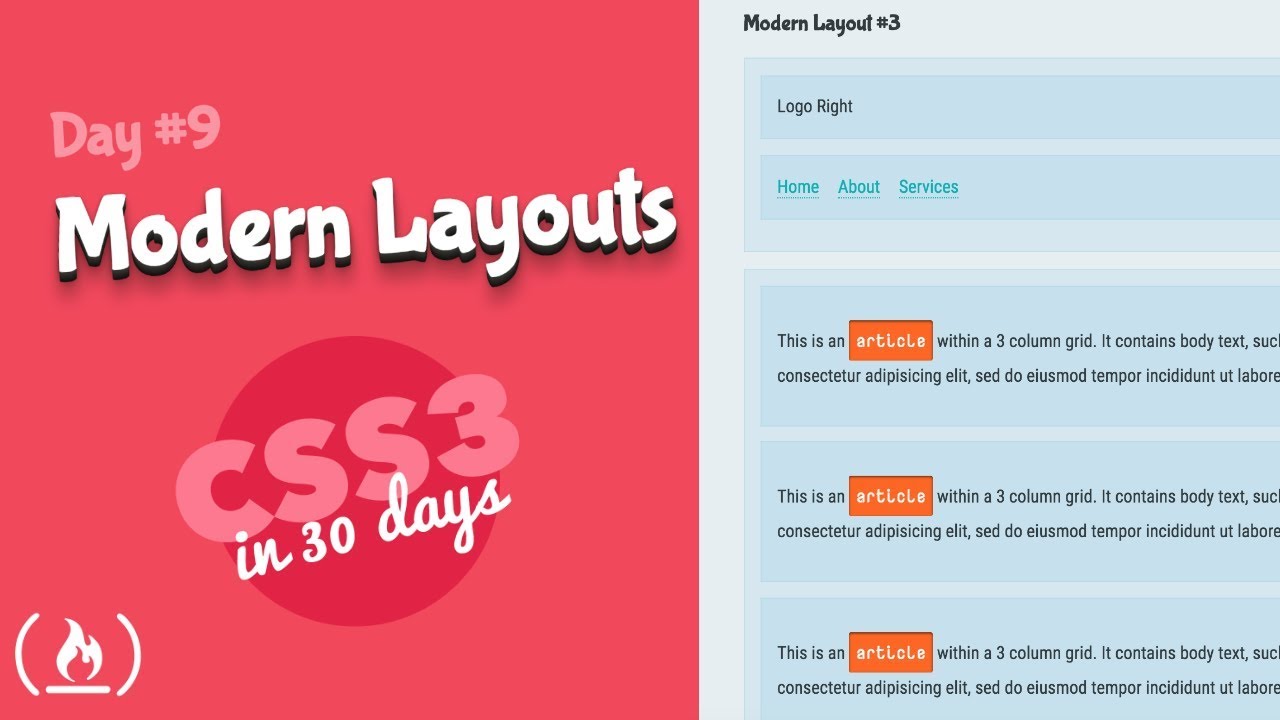 Modern Layouts: CSS Tutorial (Day 9 of CSS3 in 30 Days) - YouTube