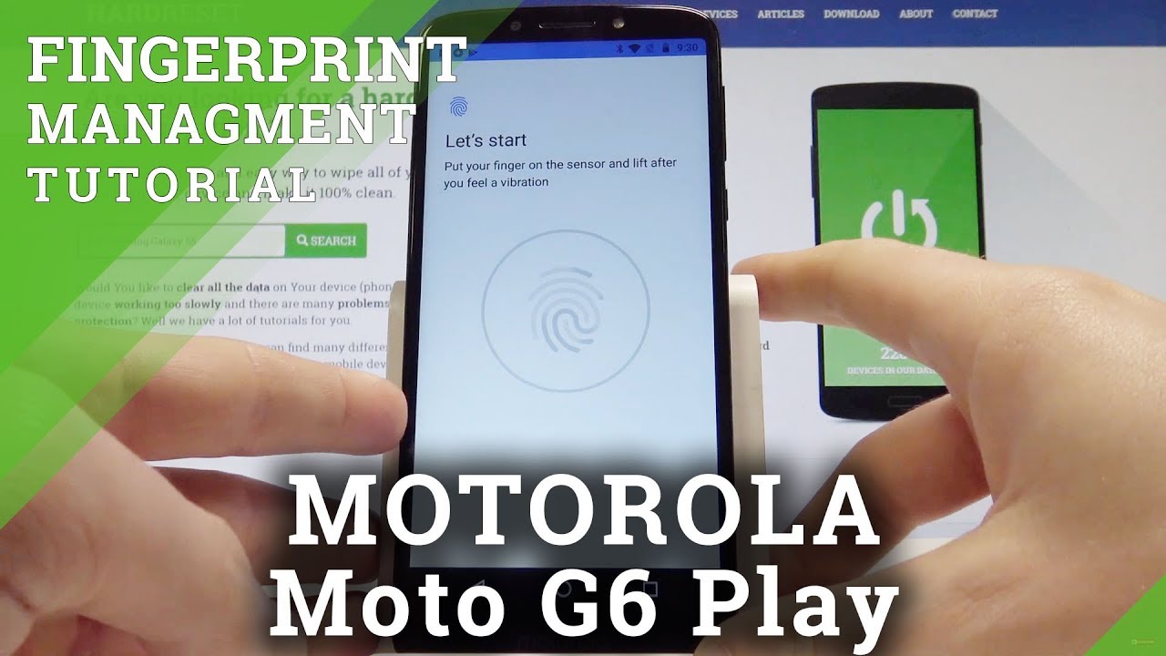 How to Add Fingerprint MOTOROLA Moto G6 Play Set Up Fingerprint