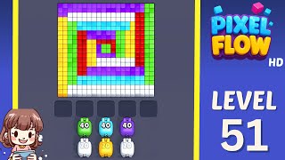 Pixel Flow Level 51 Solution Walkthrough