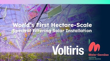 🌱 World’s First Hectare-Scale Spectral Filtering Solar Installation | Voltiris x Meier Gemüse