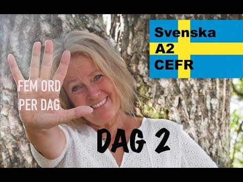 Day 2 - Five words per day - subjunction - Learn Swedish A2 CEFR