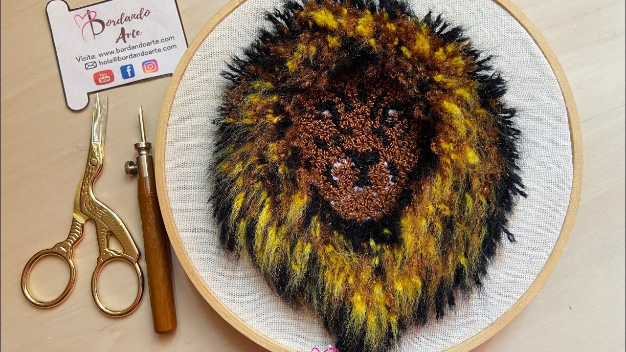 Bordar con aguja mágica cepillado efecto afelpado o efecto peluche -  Bordando Arte