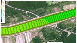 Water Surface & Velocity Vectors - Hwy 45 Bridge