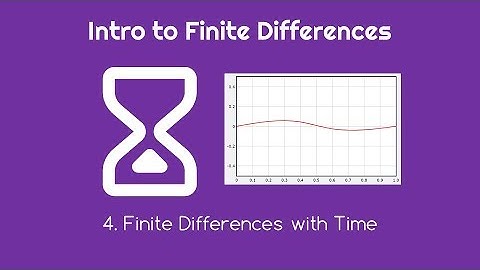 Intro to Finite Differences 4 Finite Differences with Time