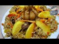 Вкусный плов с айвой по-азиатски./Delicious Asian pilaf with quince.