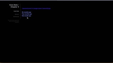 Core Data   Chapter 4: Initial Walkthrough